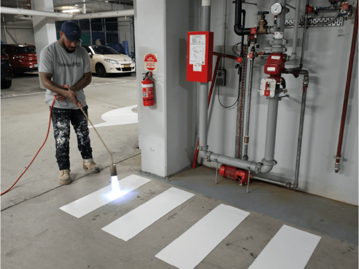 thermoplastic line-marking