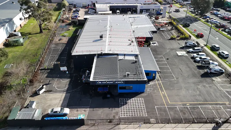 First Dulux Topcoat applied for commercial painting and rust protection at Lilydale School