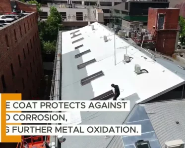 Metal roof restoration Little Bourke Street