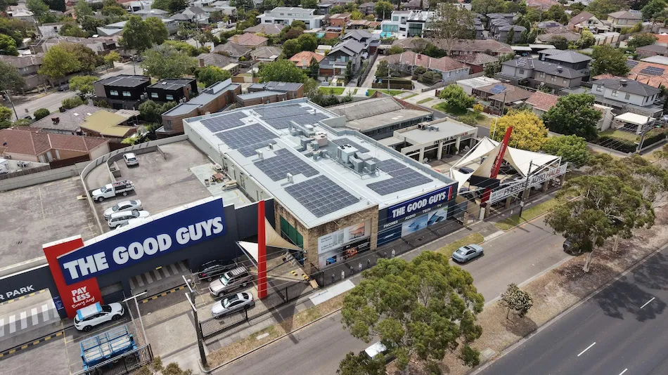 Completed waterproofing roofing membrane at Good Guys Brighton