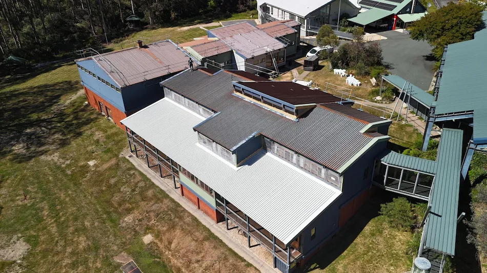 Roof preparation works at YMCA Victoria facility in Falls Creek